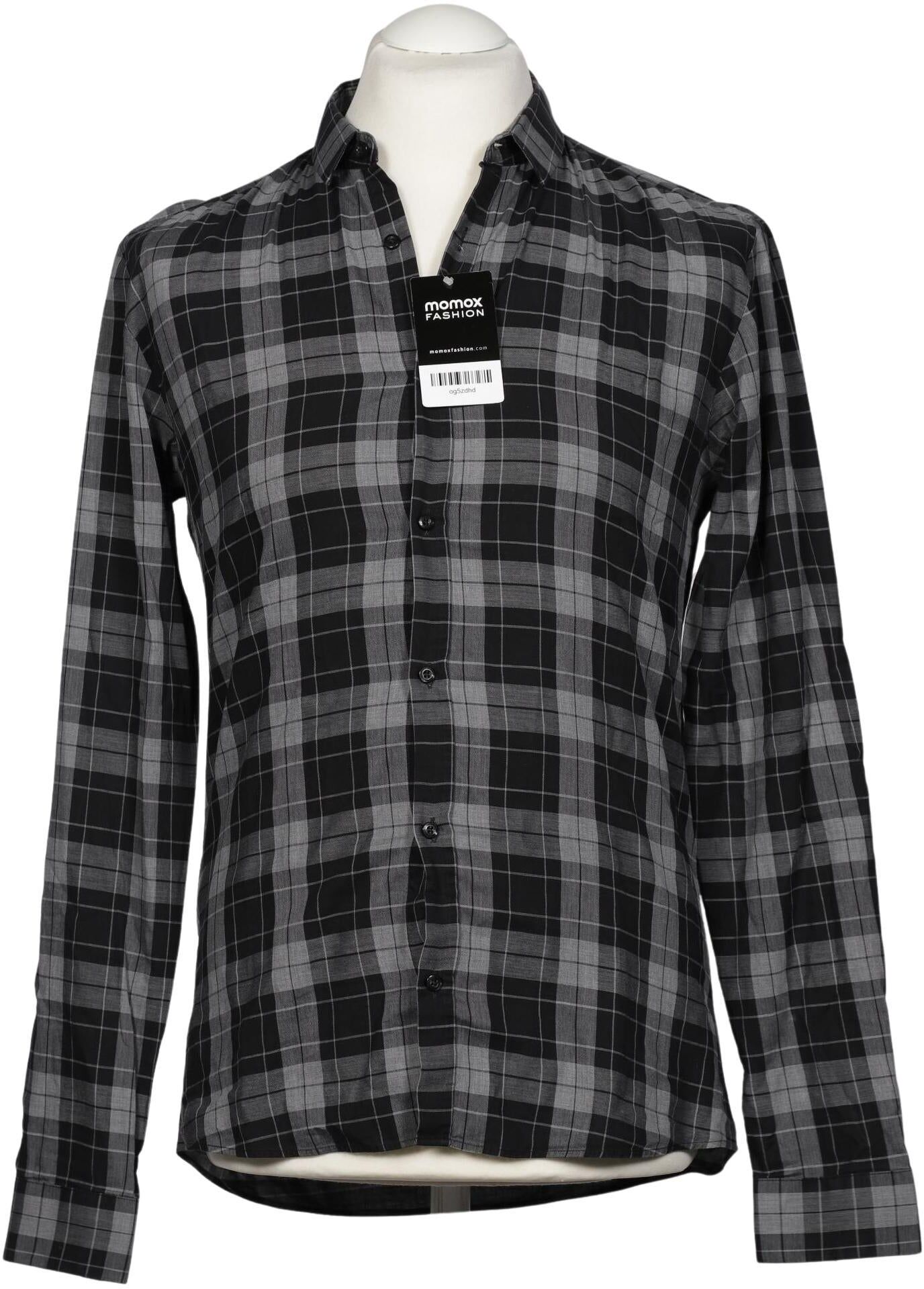 Hugo by Hugo Boss Herren Hemd, Grau, Gr. M, Baumwolle - Second Hand