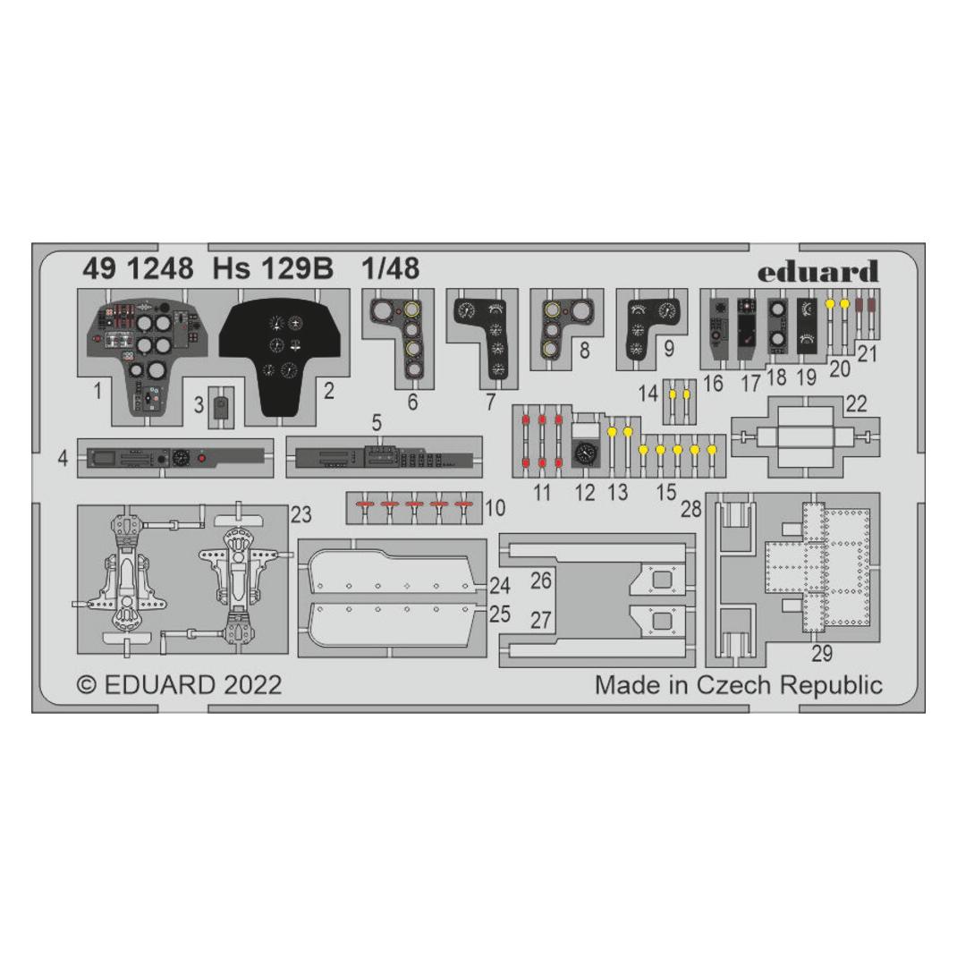 Eduard Hs 129B for HASEGAWA/HOBBY 2000 (BIG49322)