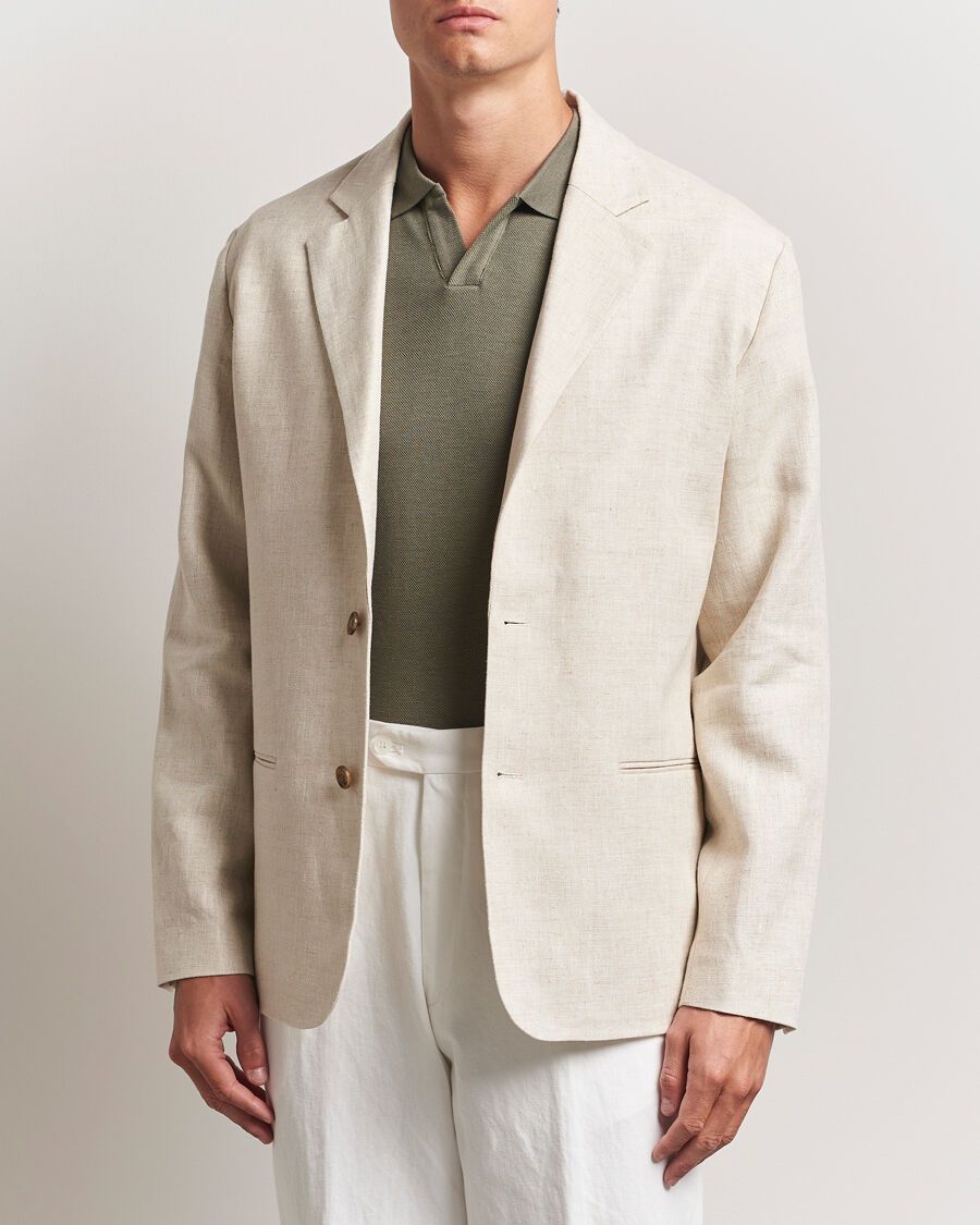 NN07 Timo Linen Blazer Oat men XL Beige