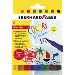EBERHARD FABER Fenstermalfarben 8 Farben