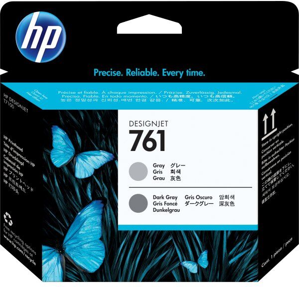 HP No 761 Printhoved, Grå Og Mørkegrå