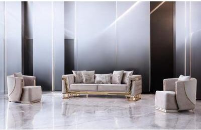 Furnia Kalisto 3 Pieces Living Room Sets 1 Sofa 2 Chair