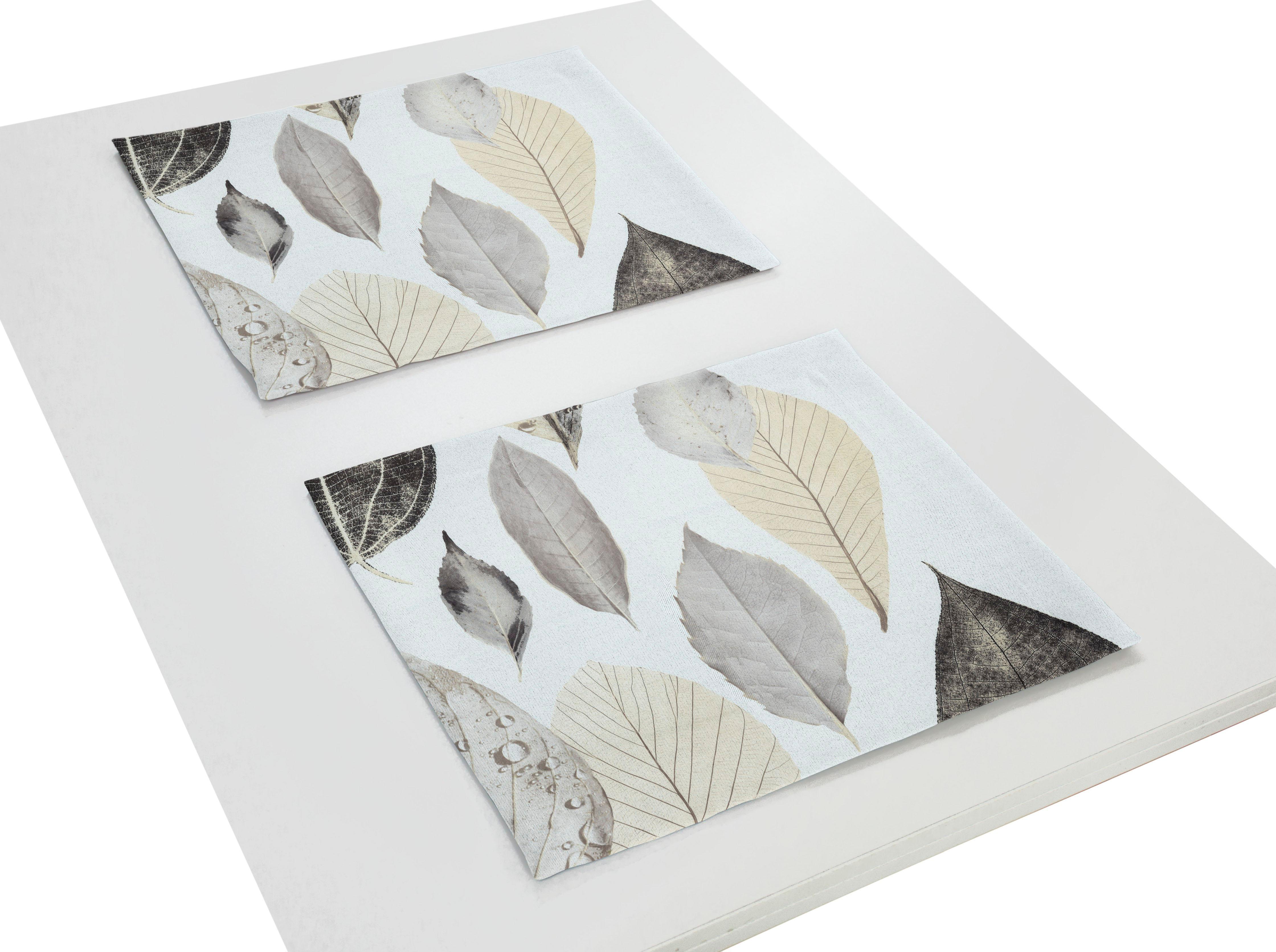 Platzset WIRTH "MAREK" Gr. 1, grau, B:40cm L:35cm, Obermaterial: 100% Polyester, Platzsets, Platzset