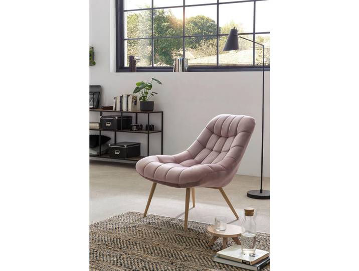 Livetastic Xxl-Sessel, Natur, Rosa, Metall, 76x85.6x85.6 cm, Wohnzimmer, Sessel, XXL-Sessel