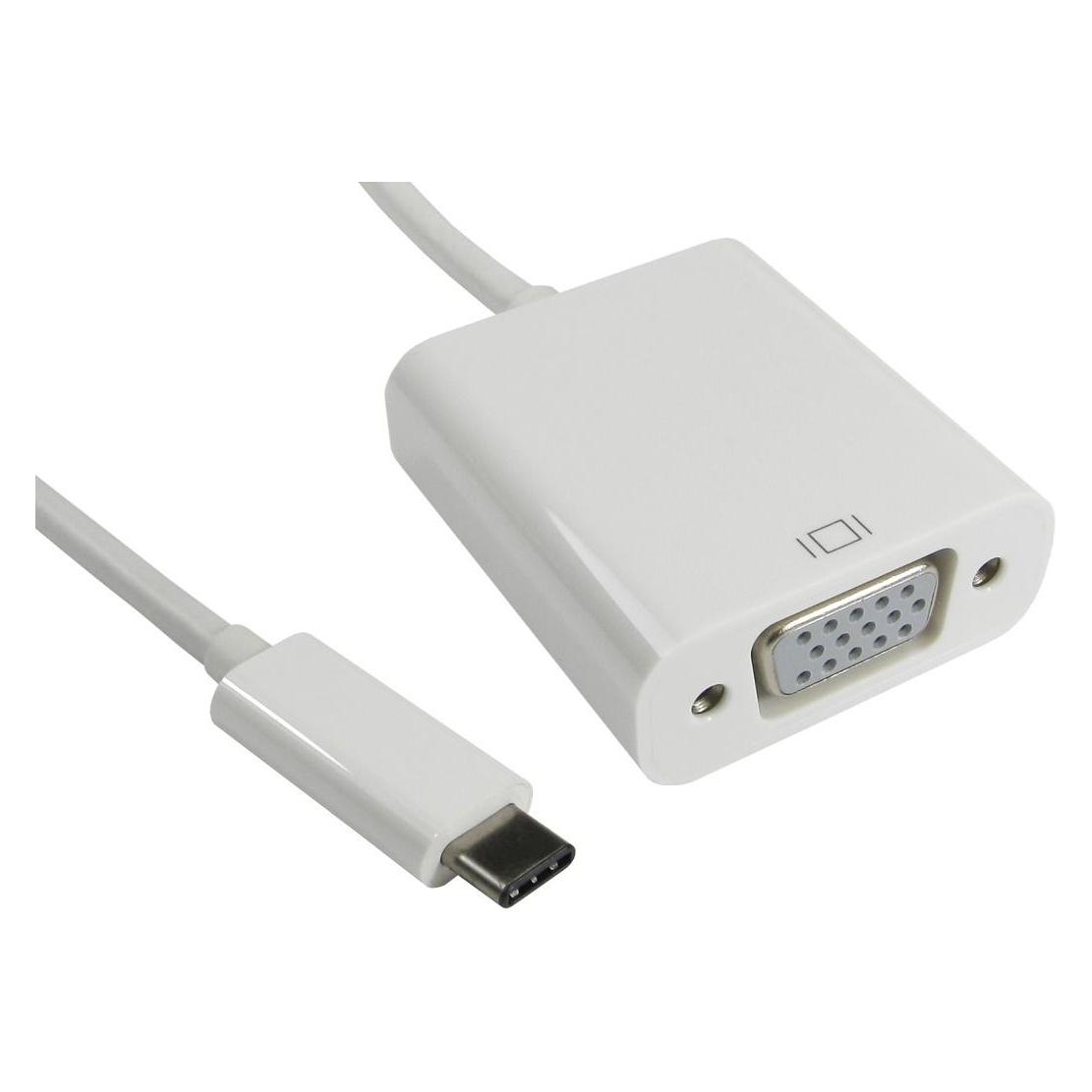 Cables Direct 15CM LEAD USB C(M) TO VGA(F) ADAP (VGA) (USB3C-VGACAB)