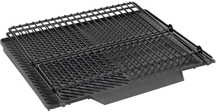 Abtropfmatte WENKO "Modell Nelia", schwarz, B:34cm H:25cm T:40cm, Metall, Geschirrständer, Abtropfmatte, mit Abtropfgestell, geneigte Fläche für optimalen Wasserablauf schwarz Einheitsgröße