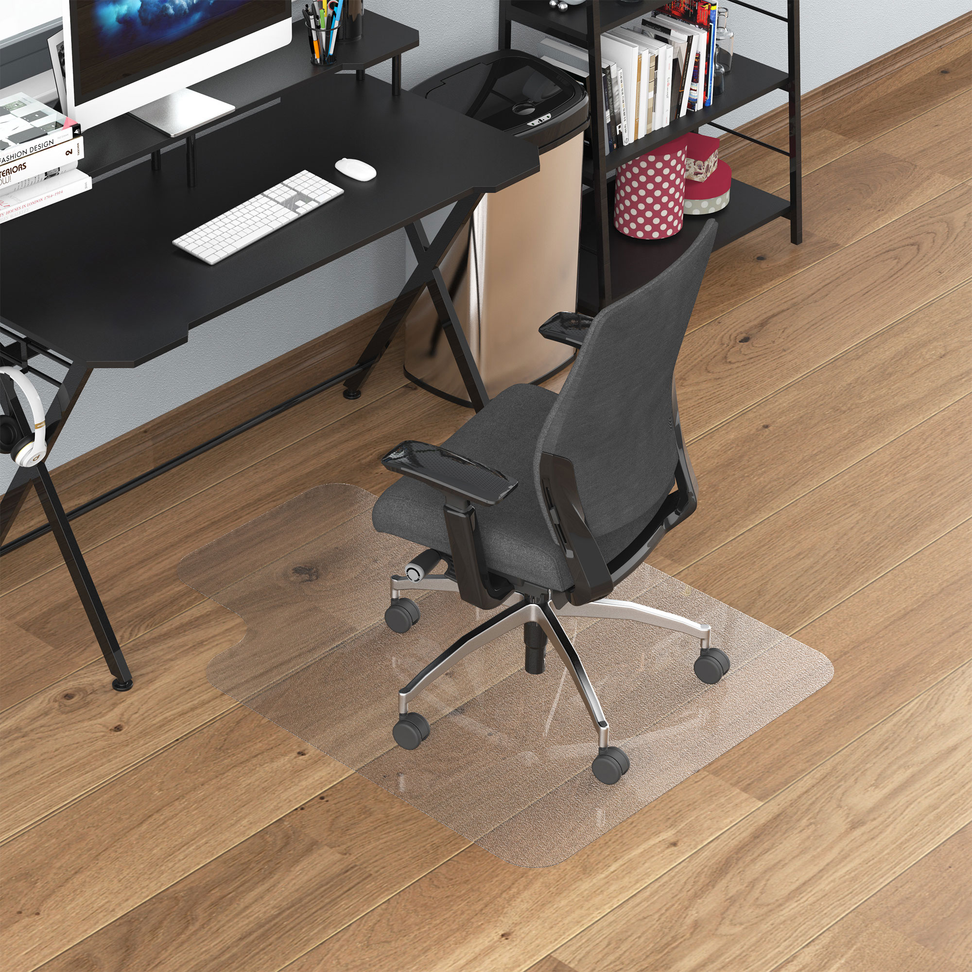 Homcom Tappetino per Sedia Ufficio Salvapavimento in Plastica, 90x120cm, Trasparente