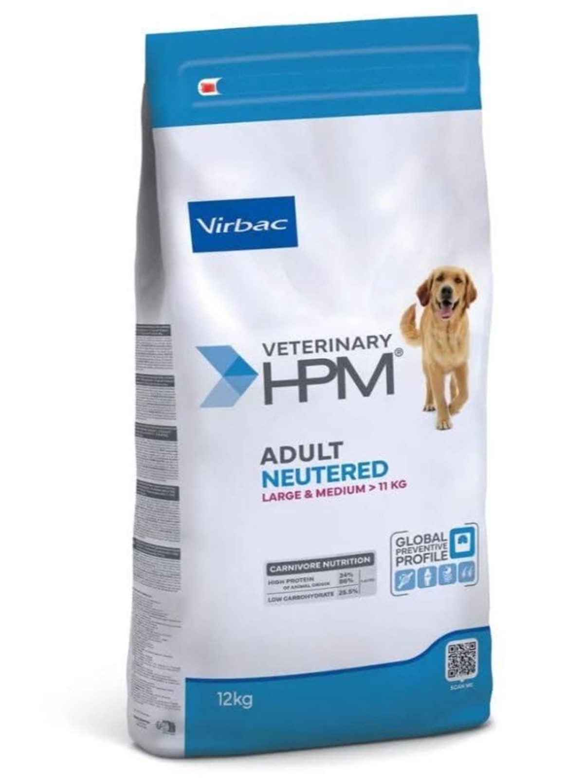 HPM VETERINARY ADULT NEUTERED DOG LARGE & MEDIUM 12 kg