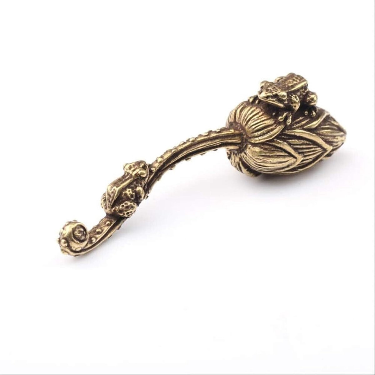 Bronskleurige koperen beeldjes voor huisdecoratie, uniek antiek design, 7 x 2 cm