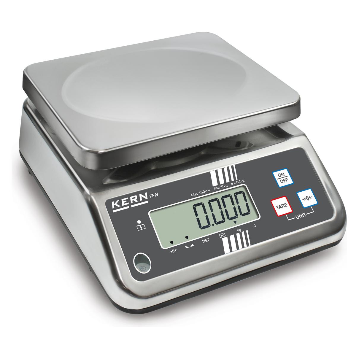 Kern Edelstahlwaage mit Spritzwasserschutz (FFN 6K1IPN)