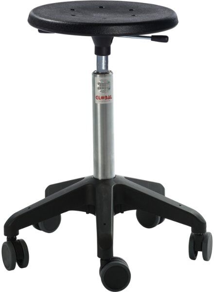Global Sigma Stol, Sort, Pu Sæde, 55-74 Cm, Hjul