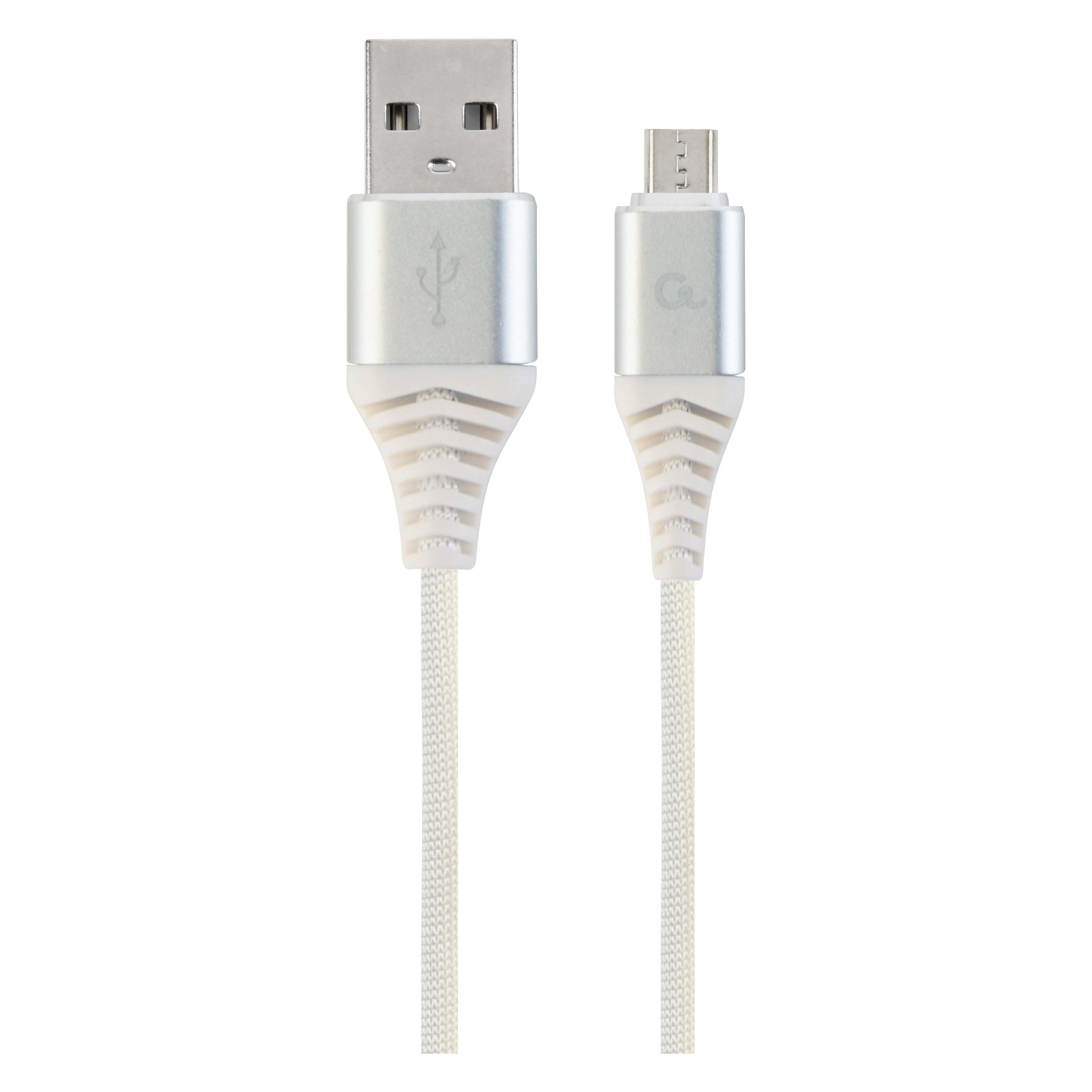 Gembird CC-USB2B-AMMBM-1M-BW2 USB Kabel USB 2.0 Micro-USB B USB A Silber (1 m, USB 2.0) (CC-USB2B-AMMBM-1M-BW2)