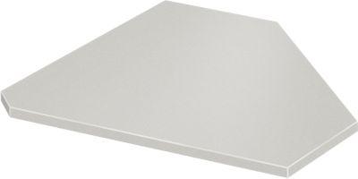 Winkelplatte, 90°, B 800 x T 800 mm, lichtgrau