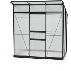 Vitavia Aktionsangebot (inkl. 60 Euro Zubehör): Gewächshaus "Palma 3250" inkl. Stahlfundamentrahmen,schwarz pulverbeschichtet,2,5 m2