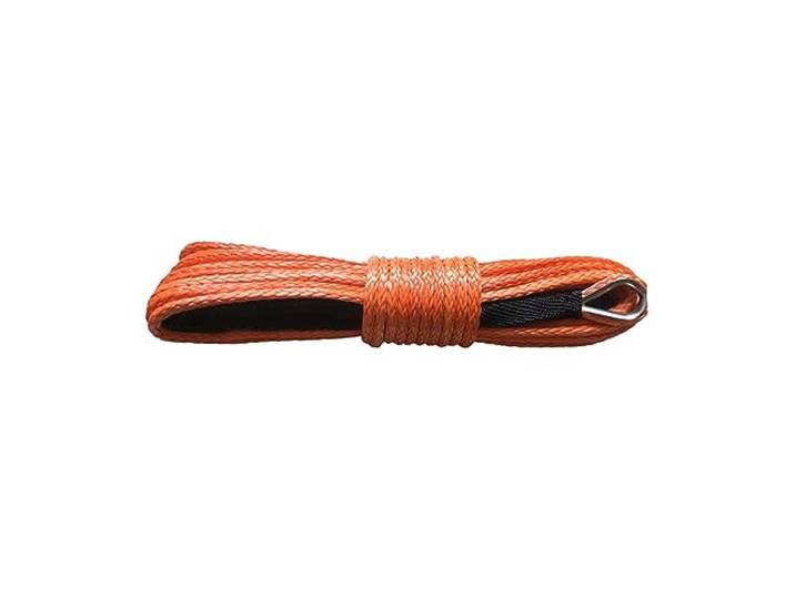 Synthetisches Windenseil, 8 mm x 40 m, synthetisches UHMWPE-Windenseil mit Haken for 4x4/ATV/UTV/SUV/Offroad Recover(Orange)