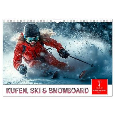 Kufen, Ski & Snowboard (Wandkalender 2027 DIN A4 quer), CALVENDO Monatskalender