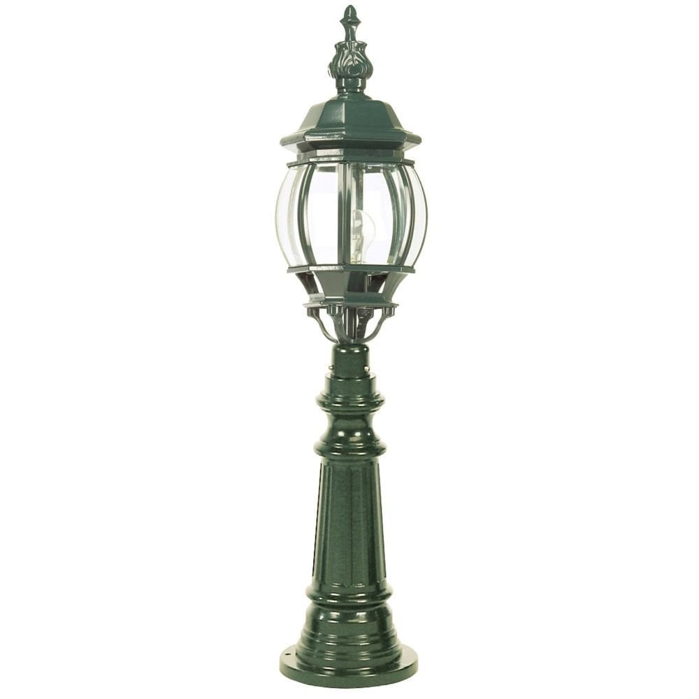 Klassieke buitenlamp Costa Rica zwart KS Verlichting - Metalen tuinlantaarn op paal