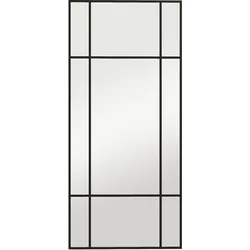 WANDSPIEGEL Glas Metall Schwarz