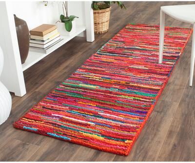 SAFAVIEH Handmade Nantucket Amande Contemporary Cotton Rug
