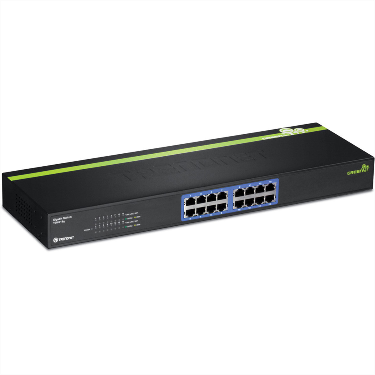 TrendNet TEG-S16G 16-poorts Gigabit Switch 19 inch Metaal
