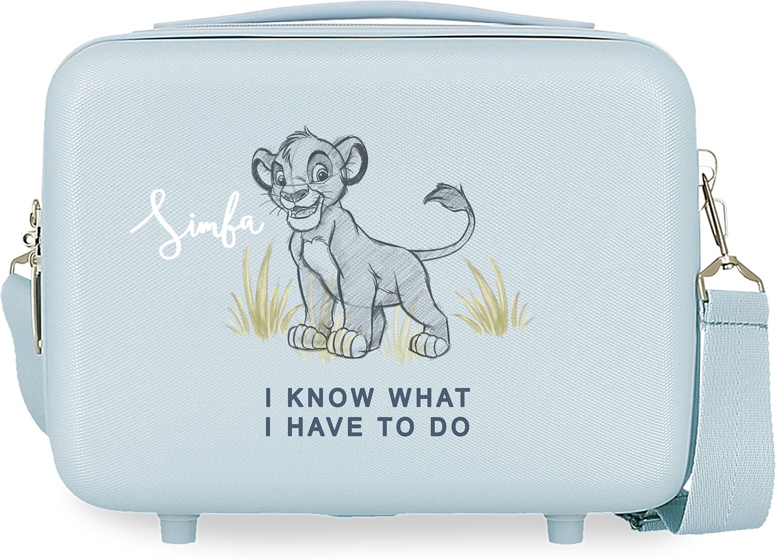Disney Neceser infantil ABS Simba con capacidad de 9L. Azul claro