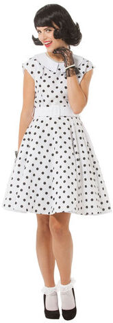 Rock'n'Roll-Kleid, weiß