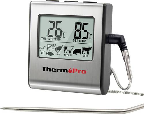 ThermoPro TP16 Bratenthermometer Überwachung der Kerntemperatur °C /°F-Anzeige, Backen, Grillgut