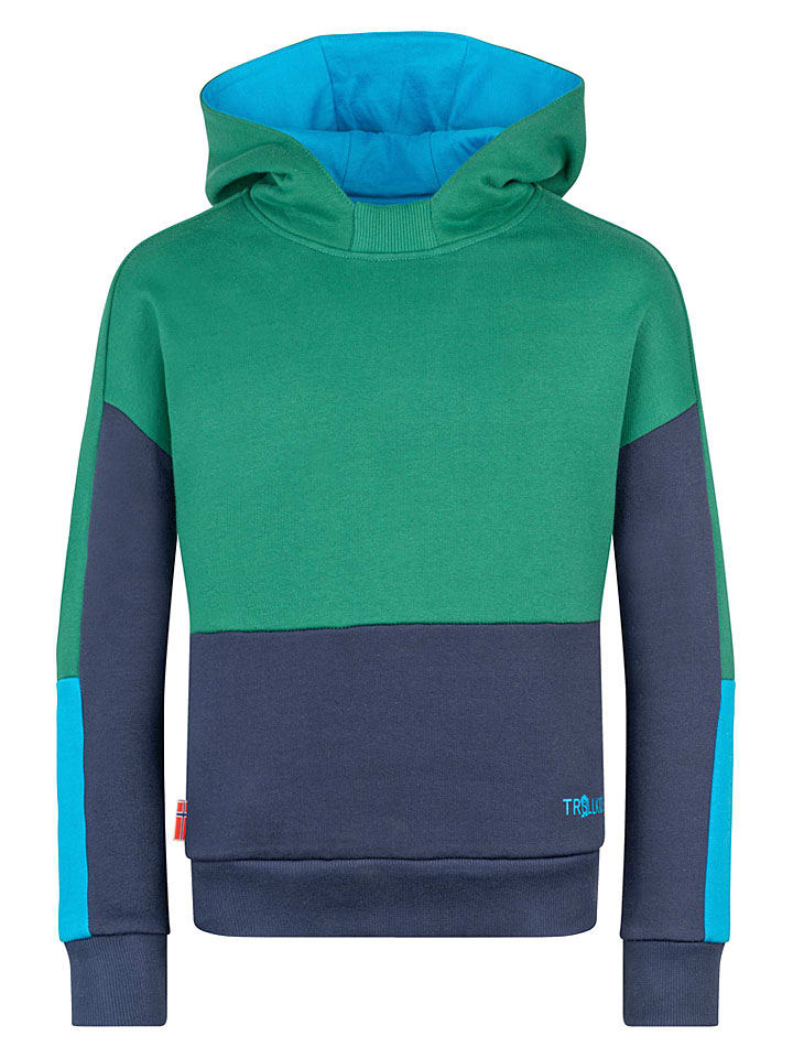 Trollkids Hoodie "Rondane" in Grün - 104