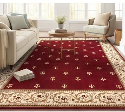 Well Woven Barclay Fleur De Lis Traditional Oriental Living Room Rug