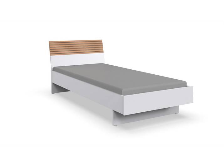 freiraum Bett Rügen, in WEISS + AKUSTIKLAMELLEN ARTISAN NB - 96x85x210cm (BxHxT)