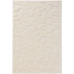 benuta Pop Kurzflor Teppich Senna Cream 160x230 cm - Moderner Kurzflor-Teppich für Wohnzimmer