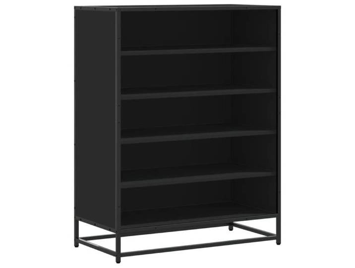 Porte-chaussures - Noir - Meuble à chaussures noir 75x38x97 5 cm bois d'ingénierie métal_FR_3247