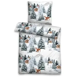 Castell® Bettwäsche Winter Baumwoll Feinbiber Einzelbett, 2tlg.