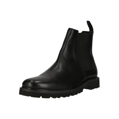 Stiefelette CLARKS "Berwick Easy", Herren, Gr. 42, schwarz, Leder, Schuhe Stiefelette, mit besonders weichem Fußbett