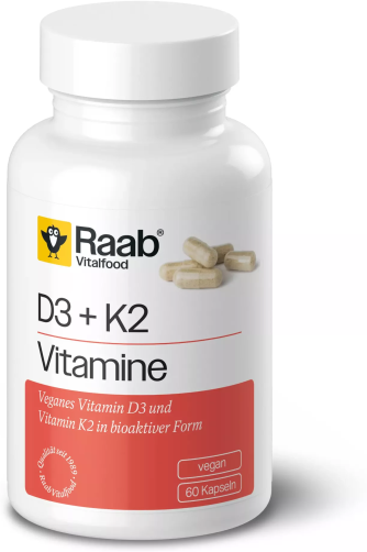 Raab Vitalfood Vitamin D3 + K2 60 Capsules