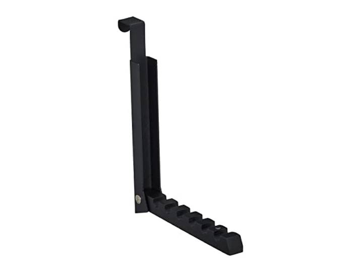 Relaxdays 10x Portemanteaux pliables\, pour porte de max 2 cm d’épaisseur\, à accrocher\, 6 cintres\, métal et bois\, noirs