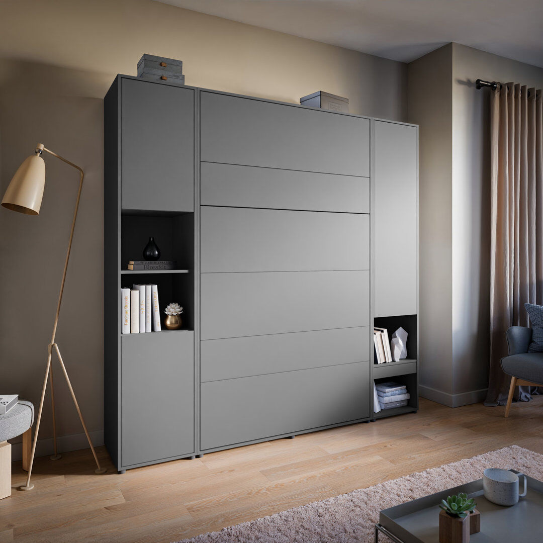 Ebern Designs Nadarius Storage Bed Grey Matt Small Double (4')