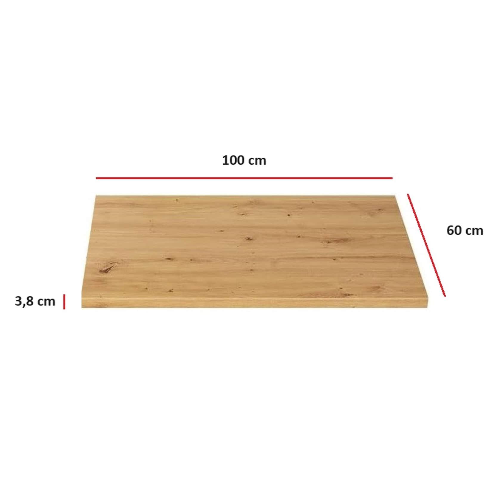 Küchen Arbeitsplatte 100cm 38 mm Küchenzeile Küchenblock Eiche Artisan Eko Stilo