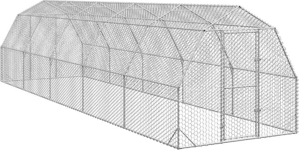 Hühnerstall 2,5x10x2,25 m Verzinkter Stahl
