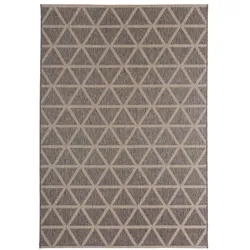 Outdoorteppich Modica 160 x 220 cm Polypropylen Grau