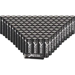 100x XCell Mignon Akku AA LSD Plus Ni-MH 1,2V 2550 mAh low self-discharge