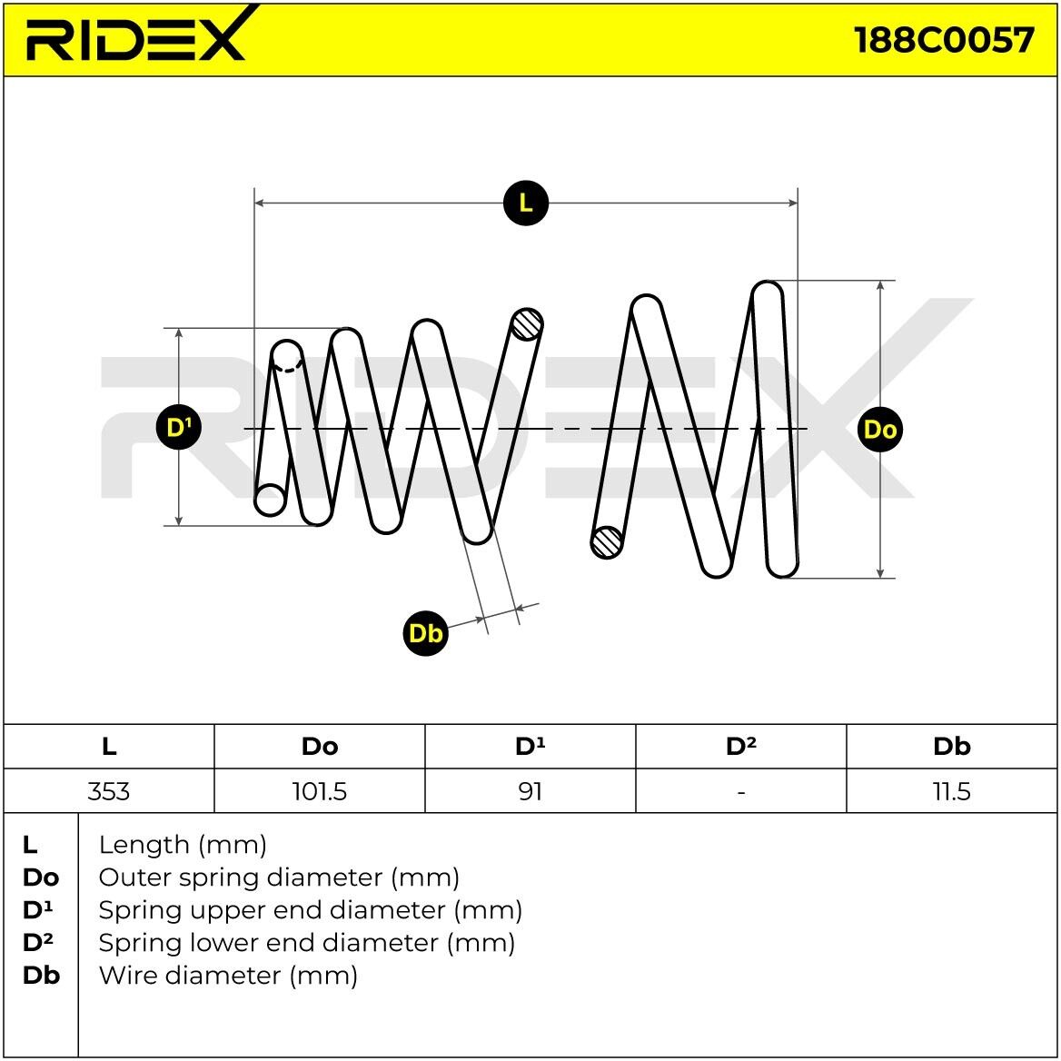 RIDEX 188C0057 Coil spring
