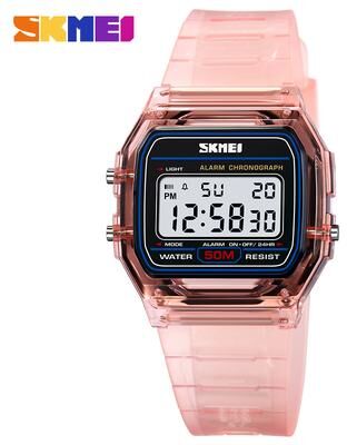 Inspire Daily Merch Waterproof Sports Watch For Men Women Digital Countdown Date Wristwatches pink