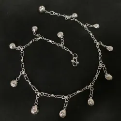 Drachensilber Fußkettchen Muschel Sommer Schmuck Strand 925 Silber - Silber