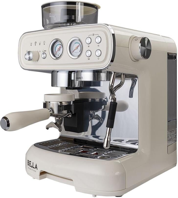 Siebträgermaschine "Berger Lanz STK02BE", Energieeffizienz: B, weiss (crème, weiß), Kaffeemaschinen, Siebträgermaschine crème, weiß Einheitsgröße