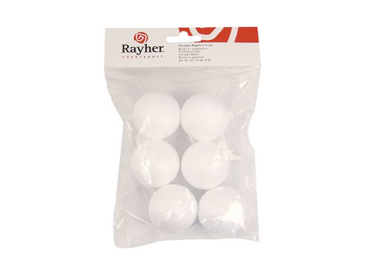 Rayher Styropor-Kugel 5 cm 4 Stück