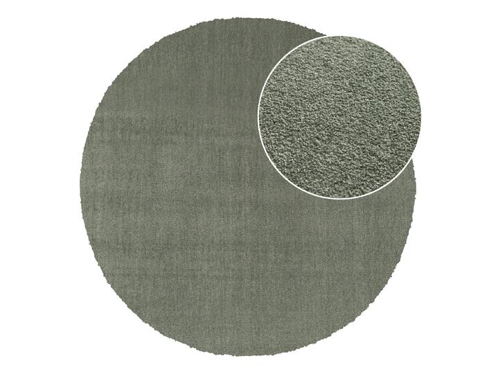 Kurzflorteppich Mino rund Grün Ø 160cm Polyester