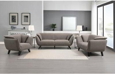 CDecor Joseph Brown Loveseat with Wooden Legs