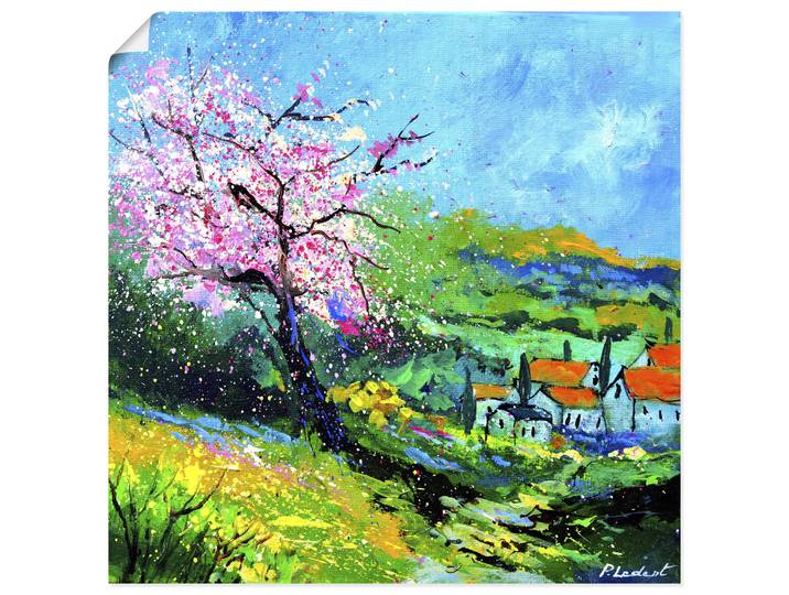 Wandbild ARTLAND Spring landscape , bunt (farbe bild(er): grün), B:100cm H:100cm, Papier, Bilder, Wandbild, als Alubild, Leinwandbild, Poster, Wandaufkleber in verschied. Grössen