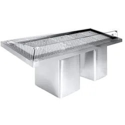 Fischvitrine Selbstbedienung 2.3 Edelstahl, fahrbar, 2320 mm